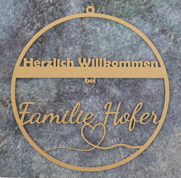 Türschild - "Herzlich Willkommen" – Bild 3
