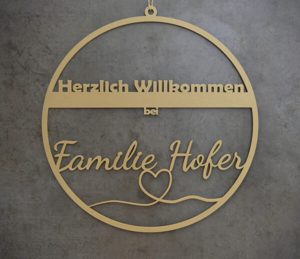 Türschild - "Herzlich Willkommen" – Bild 2