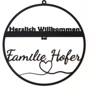 Türschild - "Herzlich Willkommen"